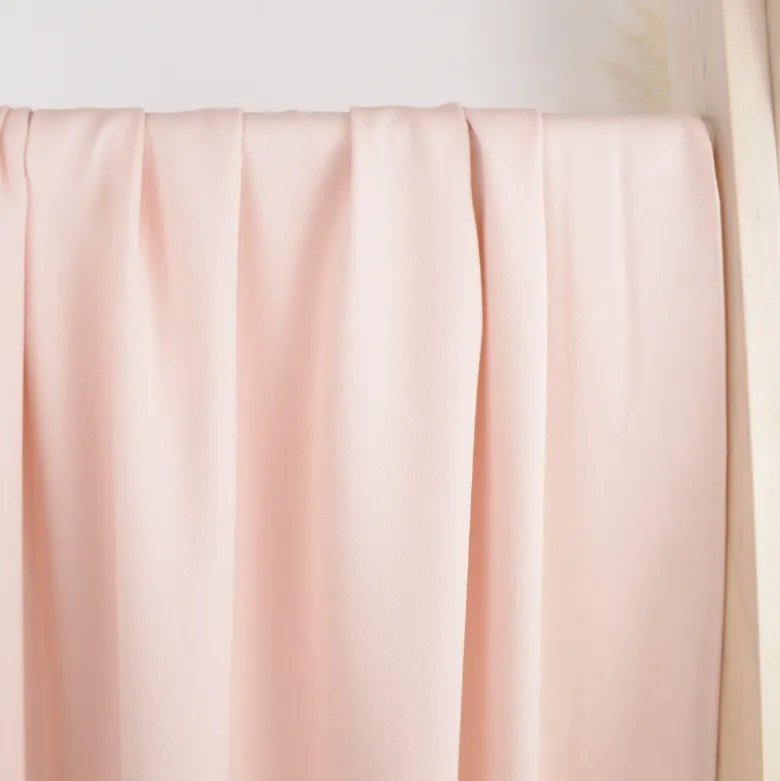 Tissu crêpe Marocain - Rose poudré
