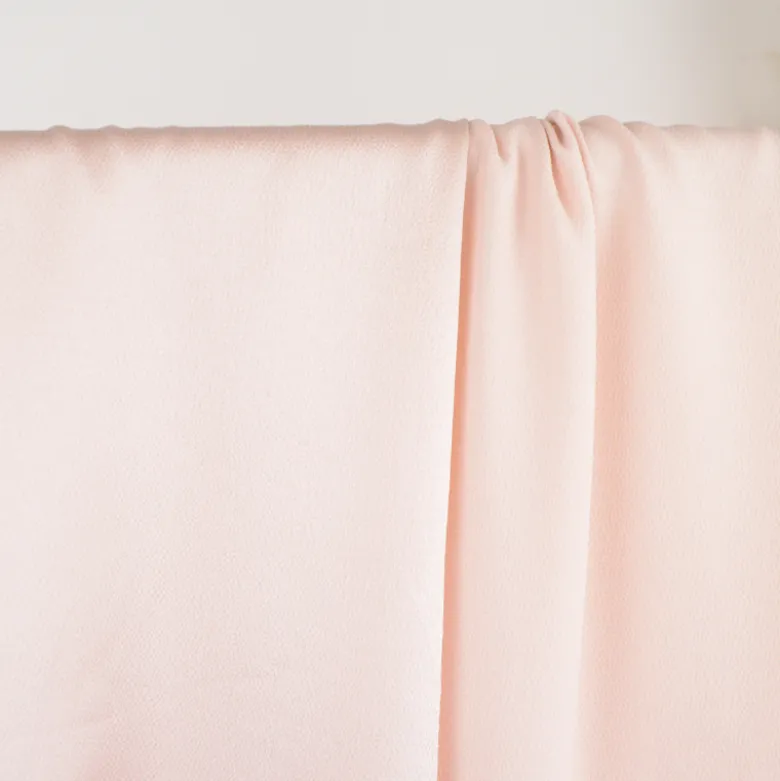 Tissu crêpe Marocain - Rose poudré