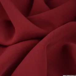 Tissu crêpe mi-lourd coloris Bordeaux - OEKO TEX