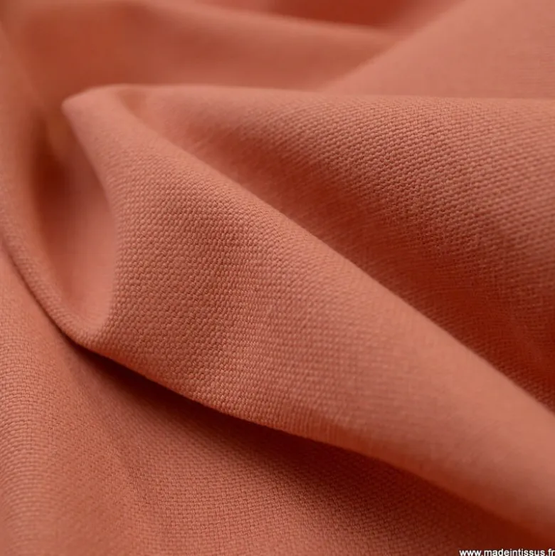 Tissu demi natté coton Canva coloris Marsala - oeko tex