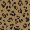 Tissu demi natté coton Feligrou motif Léopard Havane et Camel