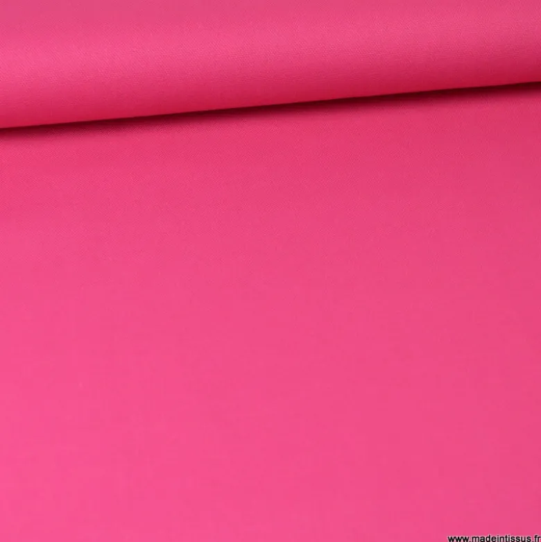 Tissu demi natté coton Fuchsia