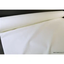 Tissu demi natté coton grande largeur blanc