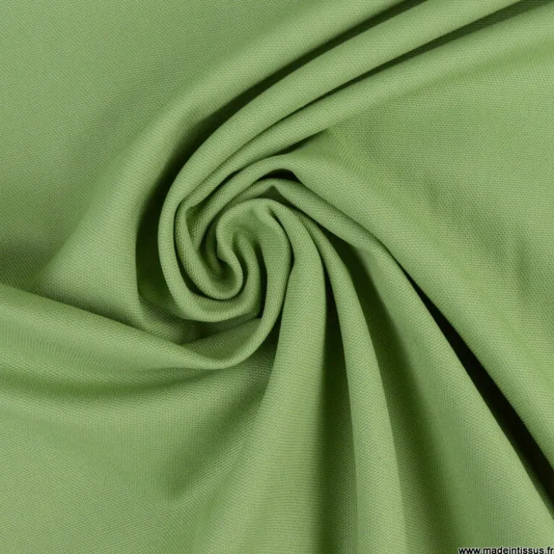 Tissu demi natté coton grande largeur Olive