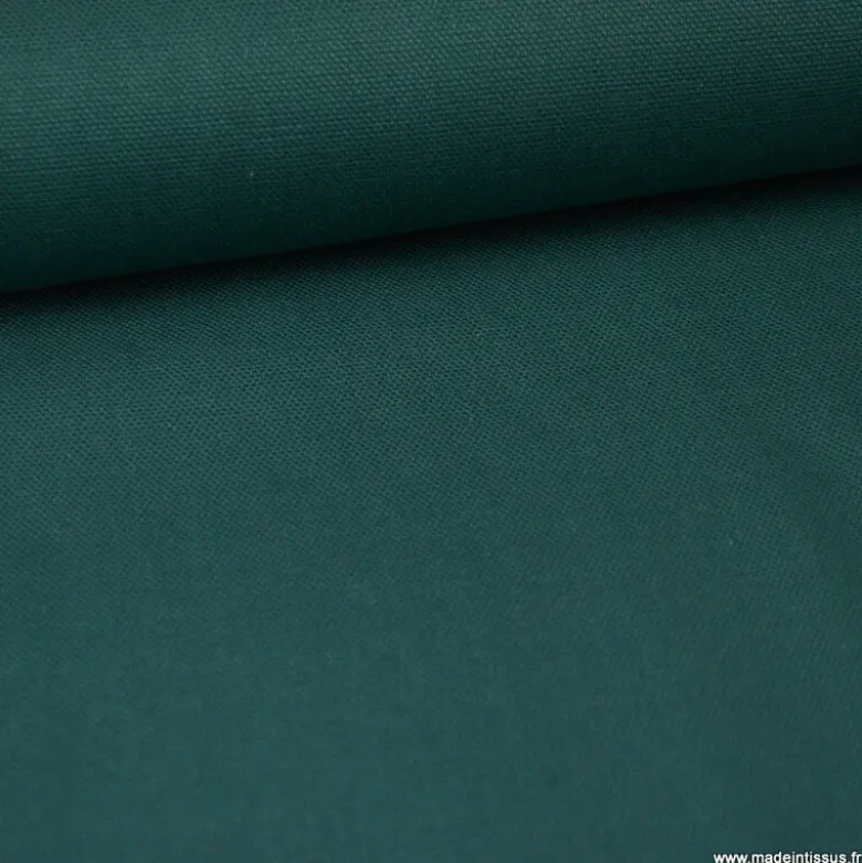 Tissu demi natté coton Pétrole