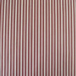 Tissu demi natté coton rayures fines bordeaux et lin