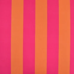 Tissu demi natté coton rayures larges orange et fuchsia