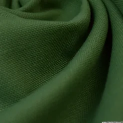 Tissu demi natté coton vert bouteille