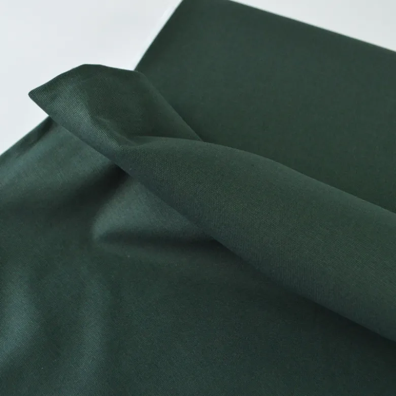 Tissu demi natté coton vert bouteille - OEKO TEX