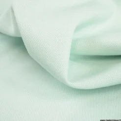 Tissu demi natté coton vert menthe