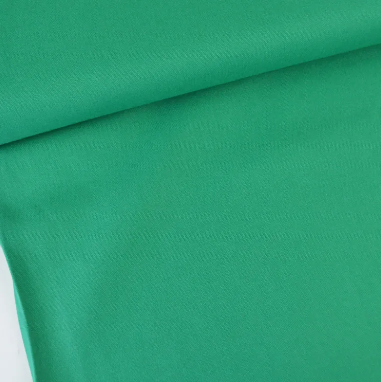 Tissu demi natté coton vert - OEKO TEX