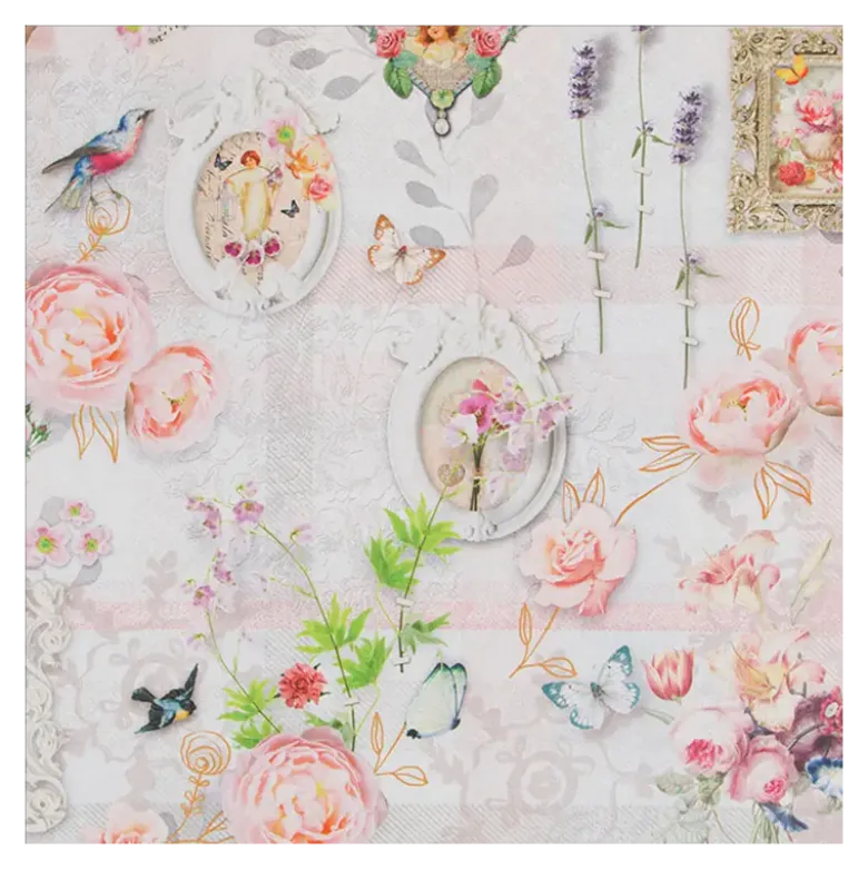 Tissu demi natté coton vintage Sweet brocante