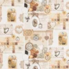 Tissu demi natté coton vintage famille campagne chic