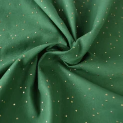Tissu demi natté de Noël Pimiz motif pois dorés fond empire - OEKO TEX