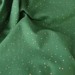 Tissu demi natté de Noël Pimiz motif pois dorés fond empire - OEKO TEX