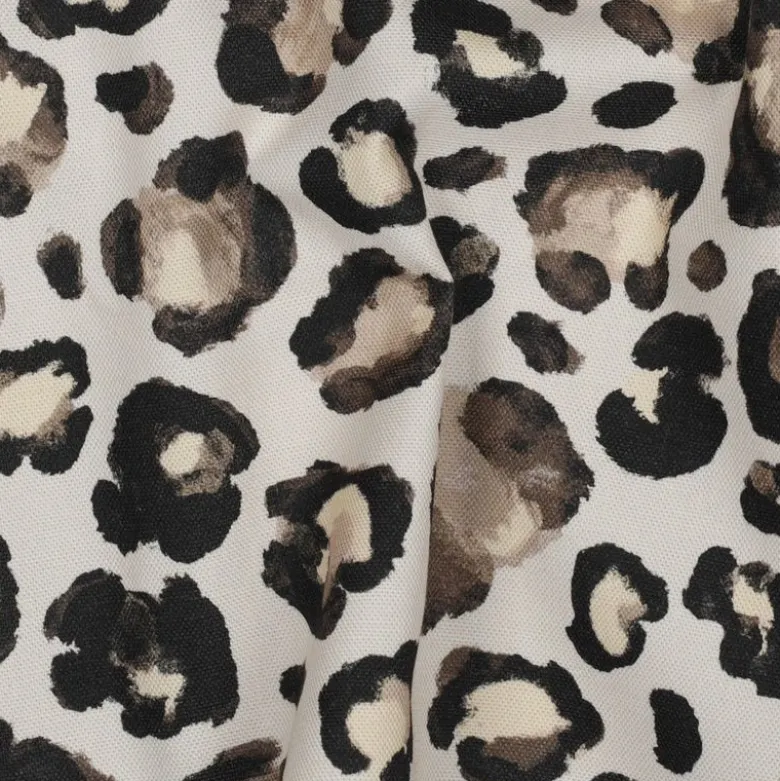 Tissu Demi-Natté motif léopard – Fondbeige clair