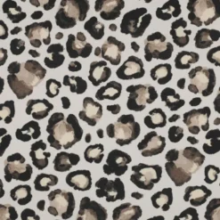 Tissu Demi-Natté motif léopard – Fondbeige clair
