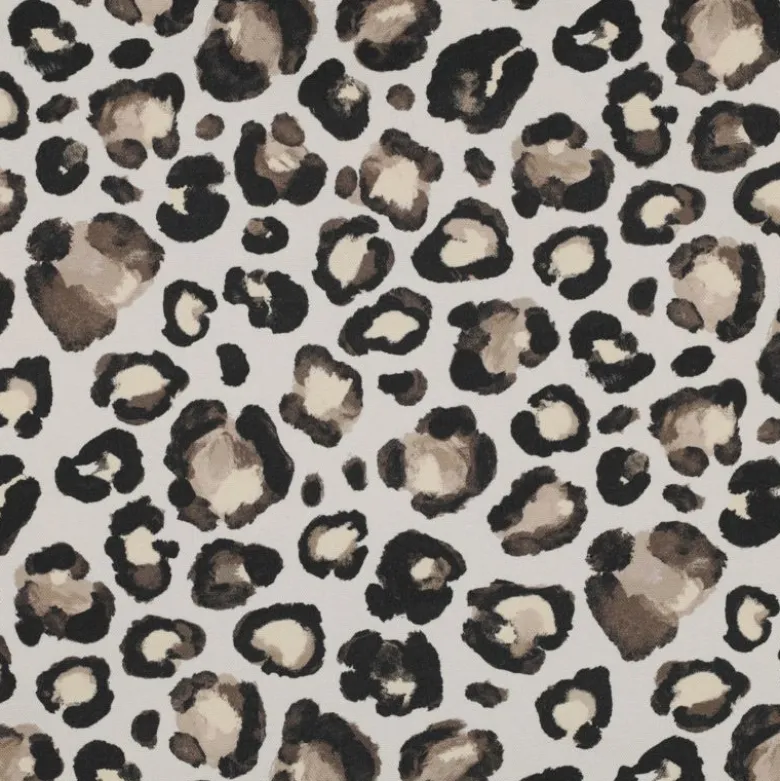 Tissu Demi-Natté motif léopard – Fondbeige clair