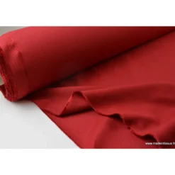 Tissu demi natté polyester rouge grande largeur