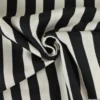 Tissu Demi-Natté Rayé – Noir & Blanc – Coton épais ameublement
