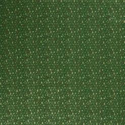 Tissu de Noël motif sapins, coeurs et étoiles or fond verts apin - OEKO TEX
