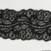 Tissu dentelle galon lycra noir 7,5cm
