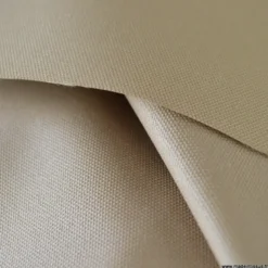 Tissu d'extérieur imperméable beige clair pour protection pluie et soleil