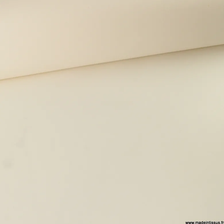 Tissu d'extérieur imperméable blanc cassé pour protection pluie et soleil