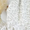 Tissu double gaze Alphonse motif fleurs fond blanc cassé - OEKO TEX