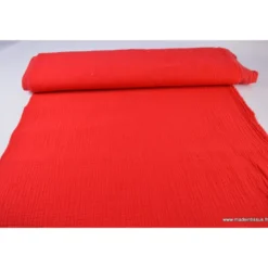 Tissu Double gaze colorisrouge - OEKO TEX