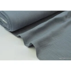 Tissu Double gaze coton Anthracite - OEKO TEX