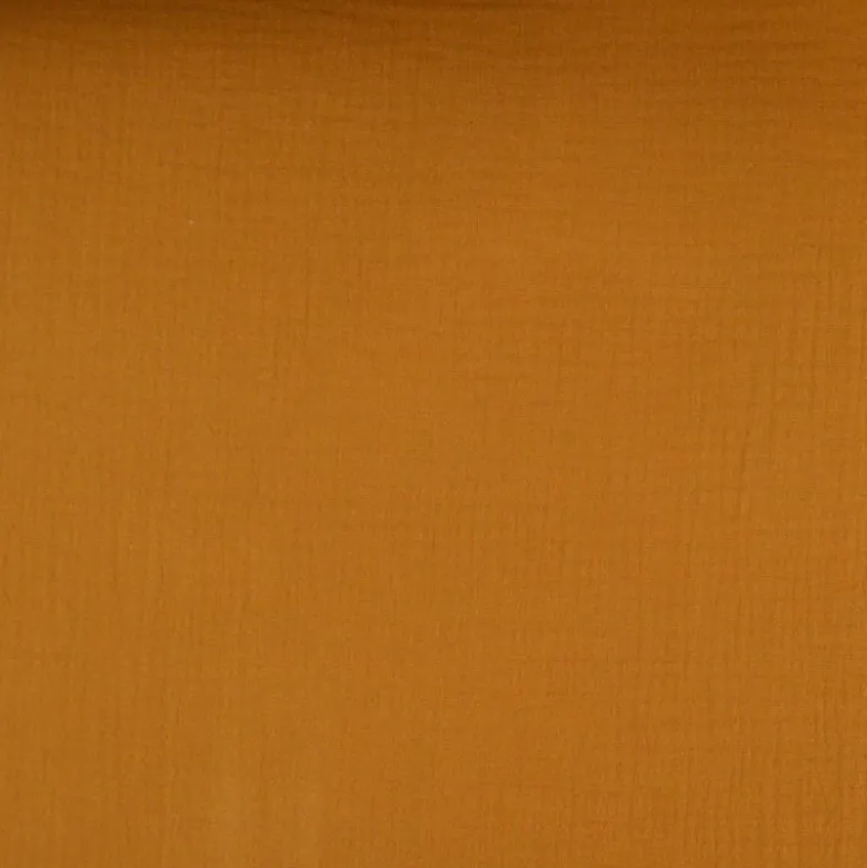 Tissu Double gaze coton Caramel foncé - OEKO TEX