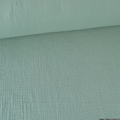 Tissu Double gaze coton Céladon - OEKO TEX