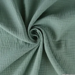 Tissu Double gaze coton Céladon - OEKO TEX