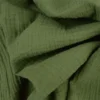 Tissu Double gaze coton Colois vert fougère - OEKO TEX