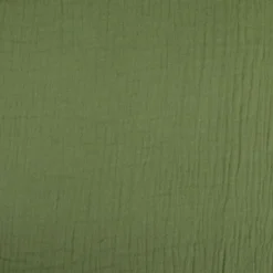Tissu Double gaze coton Colois vert fougère - OEKO TEX