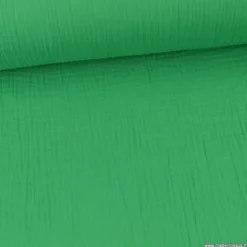 Tissu Double gaze coton Coloris vert - OEKO TEX