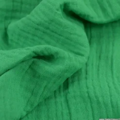 Tissu Double gaze coton Coloris vert - OEKO TEX