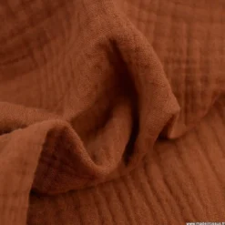 Tissu Double gaze coton Coloris Toffee - OEKO TEX
