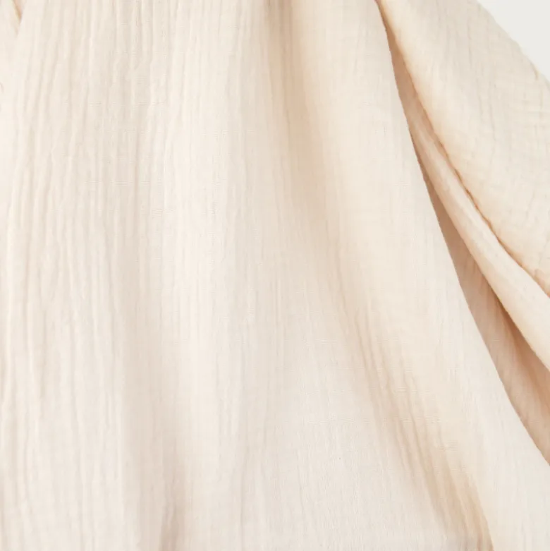 Tissu Double gaze coton Coloris Latté - OEKO TEX