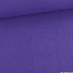 Tissu Double gaze coton Coloris Violet - OEKO TEX