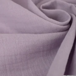 Tissu Double gaze coton Coloris Lilas clair - OEKO TEX