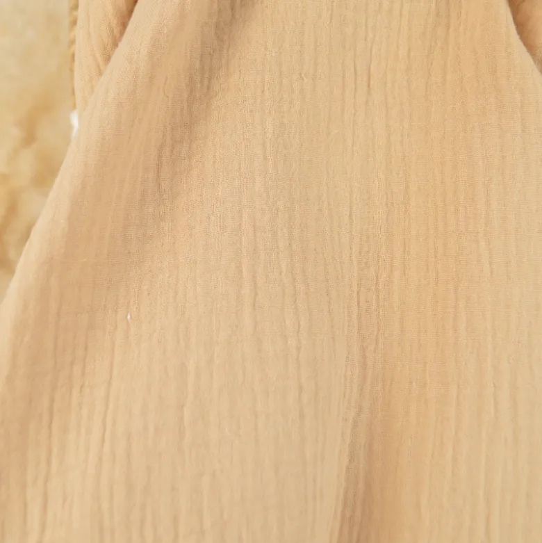 Tissu Double gaze coton Coloris Beige - OEKO TEX