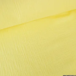 Tissu Double gaze coton Coloris Jaune Lemon - OEKO TEX