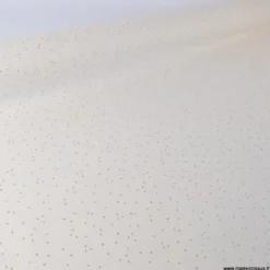 Tissu Double gaze coton Glitter à pois OR coloris ECRU - OEKO TEX