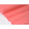 Tissu Double gaze coton Glitter à pois OR coloris corail - OEKO TEX