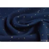 Tissu Double gaze coton Glitter à pois OR coloris INDIGO - OEKO TEX