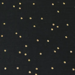 Tissu Double gaze coton Glitter à pois OR coloris NOIR - OEKO TEX