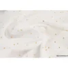 Tissu Double gaze coton Glitter à pois OR coloris BLANC - OEKO TEX