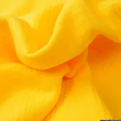 Tissu Double gaze coton Jaune - OEKO TEX